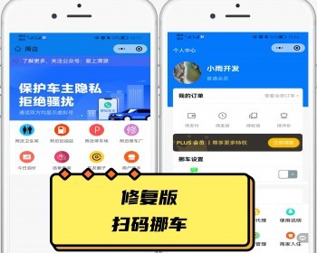 修复版 线上挪车 违章查询 车辆信息服务 商家入驻 扫码挪车小程序 - PHP