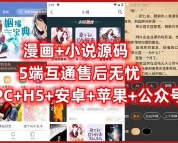 新版漫画小说app双端源码/会员阅读/月票功能/章节扣费/签到奖励/可二次开发定制 - ThinkPHP