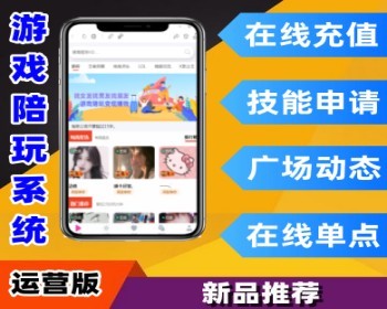 网上交友游戏陪陪系统源码 在线充值技能申请广场设置女友小程序制作设计 - PHP