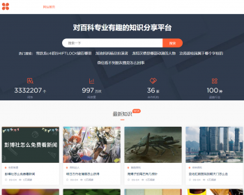 帝国cms7.5新闻网站模板带手机wap百科源码,百科知识,生活常识php