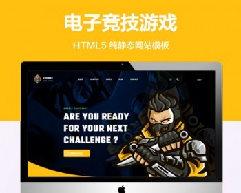 推荐 （自适应手机端）电子竞技纯静态网站模板 HTML5游戏行业网站源码 - HTML / 前端静态