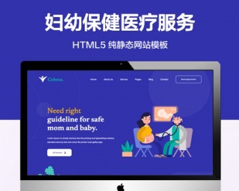推荐 （自适应手机端）妇幼保健纯静态网站模板 HTML5医疗服务网站源码 - HTML / 前端静态