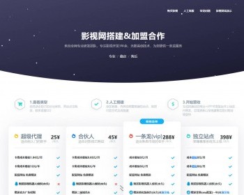 影视网站搭建与加盟合作优化引流解析引导页html源码 - PHP