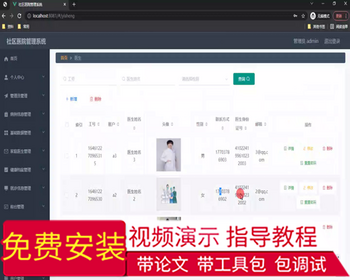 毕设springboot171社区医院管理系统毕业设计 - Java