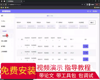毕设springboot265基于SpringBoot的库存管理系统毕业设计 - Java