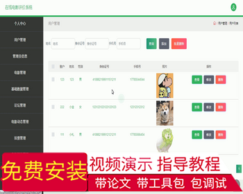 毕设ssm148基于SpringMVC框架的在线电影评价系统毕业设计 - Java