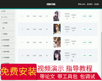 毕设ssm211基于JAVA的校园电子商城+vue毕业设计