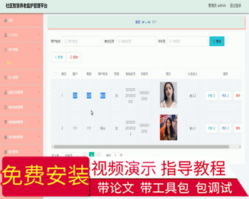 毕设ssm270社区智慧养老监护管理平台+vue毕业设计 - Java