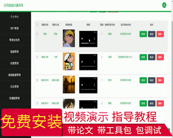 毕设ssm386基于JavaWeb的在线视频点播系统毕业设计