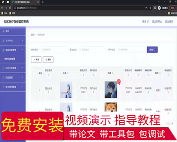 毕设ssm602社区医疗保健监控系统+vue毕业设计 - Java