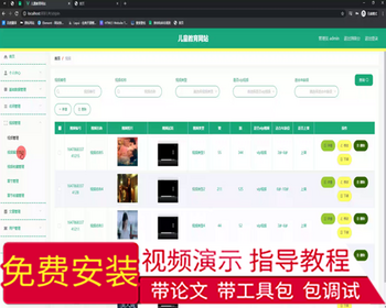 毕设ssm676基于VUE的儿童教育网站的+vue毕业设计 - Java
