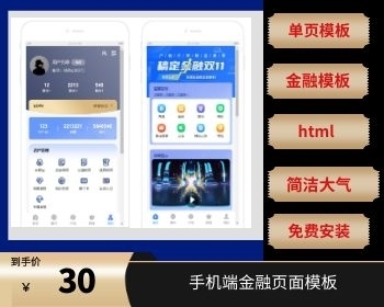 一款手机端金融页面模板 - HTML / 前端静态