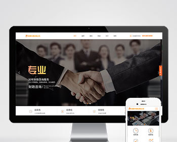 （自适应手机版）响应式代理记账财政咨询服务类pbootcms网站模板html5财务会计类网站源 - PHP