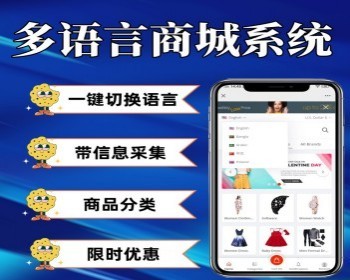 运营版多语言商城系统 一键切换语言 信息采集 跨境电商软件开发 - PHP
