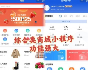 [商用正版]新版saas多商户商城小程序/直播/DIY装修/微信/抖音/百度/支付宝/PC/H5 - ThinkPHP