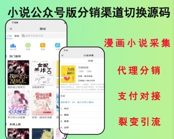 2026新版小说漫画听书代理支付公众号支持分销渠道自动切换源码（支持二开） - ThinkPHP