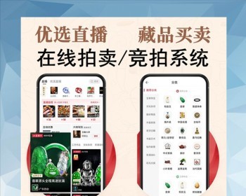 竞拍系统APP拍卖平台开发系统商城h5小程序定制源码搭建抢购拼团秒杀二手字画转拍溢价 - ThinkPHP