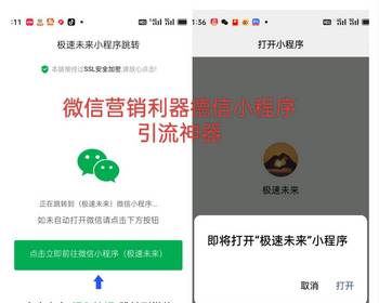 一键跳转微信小程序/一键直接跳转到微信小程序/微信小程序引流推广/快手短信APP浏览器 - PHP