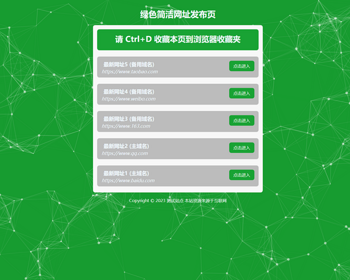 （自适应手机端）网址发布页面网站模板 - PHP