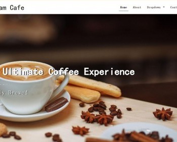 英文咖啡馆经营店推广宣传页面自适应网页单页源码h5纯静态修改灵活 - HTML / 前端静态