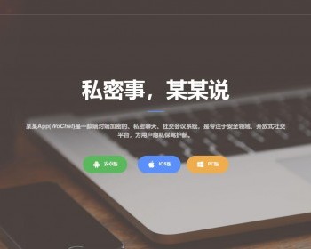 一款自适应APP下载页面纯静态H5应用推广APP宣传推广页面源码 - HTML / 前端静态