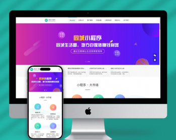 （PC+WAP）微信小程序开发代理展示销售pbootcms网站模板 软件开发公司网站源码下载 - PHP