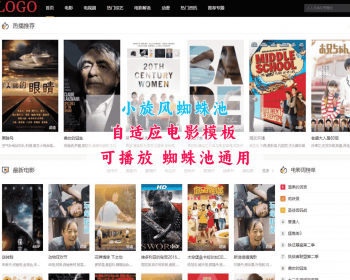 小旋风蜘蛛池PRO影视模板 自适应黑色电影模板 可播放通用 - HTML / 前端静态