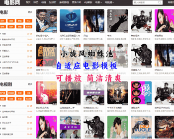 小旋风电影模板多端自适应模板 影视视频 适用蜘蛛池pro - HTML / 前端静态