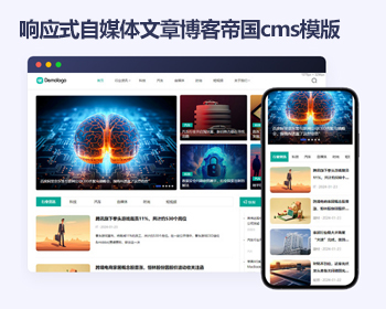 帝国cms大气自媒体文章博客响应式模版 新闻博客资讯帝国cms源码 - PHP