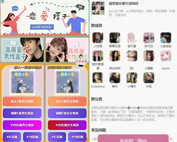 新版纸条交友一元纸条交友系统红娘盲盒月进群 - ThinkPHP
