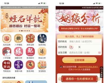 全新UI风水起名星座运势测算网站源码/龙年周易测算系统/八字精批塔罗占卜紫微斗数 - PHP