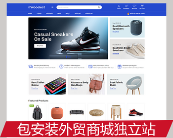外贸商城百货类多语言跨境电商独立站wordpress整站主题源码包安装