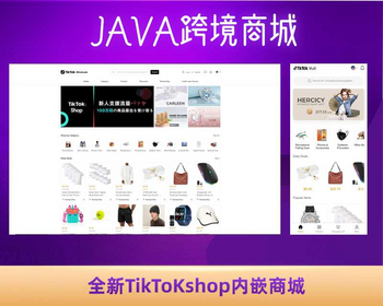 【全新升级】Java多语言跨境电商外贸商城TikToKshop内嵌商城I商家入驻I一键铺