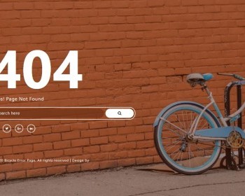 漂亮的404页面纯静态HTML自适应错误引导页 - HTML / 前端静态