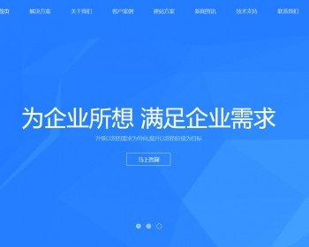 蓝色的响应式网络建设设计公司网站模板 - HTML / 前端静态