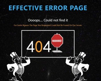 html5黑色炫酷404错误提示引导页面模板 - HTML / 前端静态