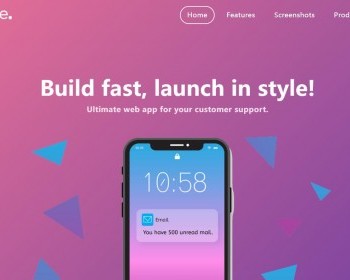 英文APP宣传营销下载静态网页源码 - HTML / 前端静态