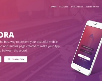 国外一款紫色漂亮的手机APP推广页面静态HTML - HTML / 前端静态