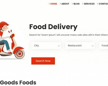 一款点餐送餐外卖服务网站静态HTML - HTML / 前端静态