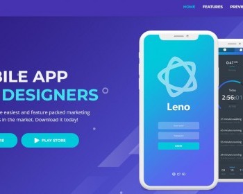 移动APP高端设计网站APP推广下载页面豪华英文版 - HTML / 前端静态