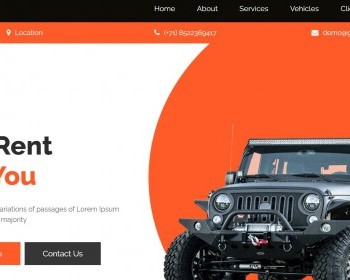 橙色风格HTML汽车租赁服务公司静态网页模板 - HTML / 前端静态