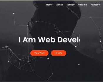 黑色响应式个人简历网静态HTML模板 - HTML / 前端静态