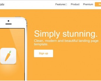 app官网三版合一网站模板是一款橙色风格的手机app应用 - HTML / 前端静态