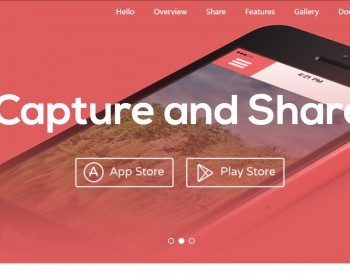手机APP粉色苹果iPhone安卓Android网站模板 - HTML / 前端静态