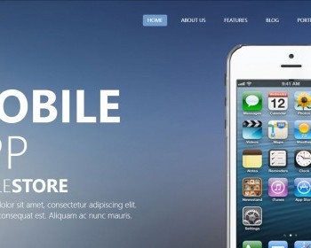 浅蓝色APP软件应用开发公司网站模板 - HTML / 前端静态