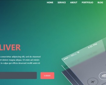 渐变绿色APP手机应用开发公司网站模板 - HTML / 前端静态