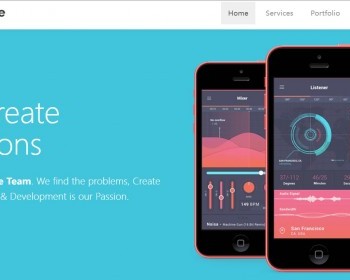 监听器软件APP官网模板是一款蓝色大气html5应用下载 - HTML / 前端静态