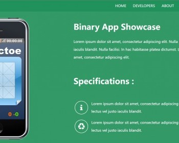 绿色app应用项目官网模板是一款响应式手机APP网站模板 - HTML / 前端静态