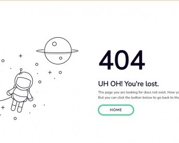25款珍藏404网页源码/4-astronaut-404引导页 - HTML / 前端静态