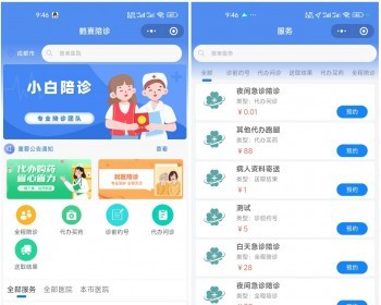 2024小白陪诊系统带数据大屏展示小程序+APP双端 - ThinkPHP